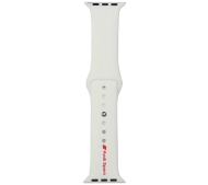 AUDI Sport Red Logo Silicone Watch Strap do Apple Watch 40/41/42mm Biały
