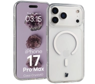 Bizon CrystalO z MagSafe do iPhone 17 Pro Max Półprzezroczyste z przezroczystą ramką