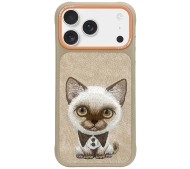 Nimmy Big Eyed Pet 2.0 Cat do iPhone 17 Beżowy