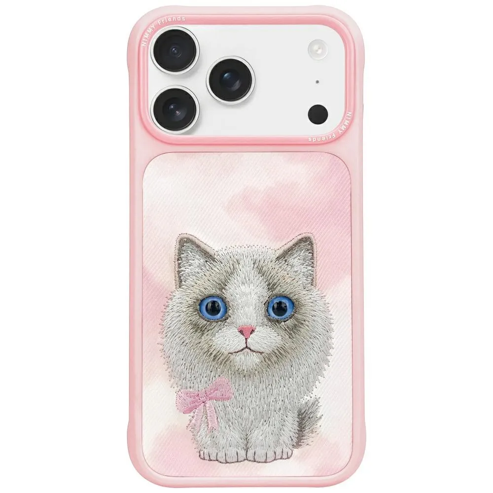 Nimmy Big Eyed Pet 2.0 Cat do iPhone 17 Pro Różowy
