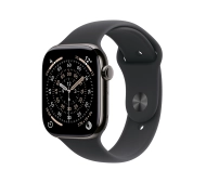 Apple Watch Series 11 GPS + Cellular 46mm Tytan Łupek Pasek sportowy Czarny M/L