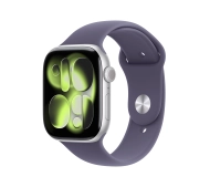 Apple Watch Series 11 GPS 42mm z aluminium Srebrny Pasek sportowy Mleczny fiolet M/L