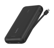 Belkin BPB024HQBK 20000mAh, 30W, Wbudowany kabel USB-C Czarny