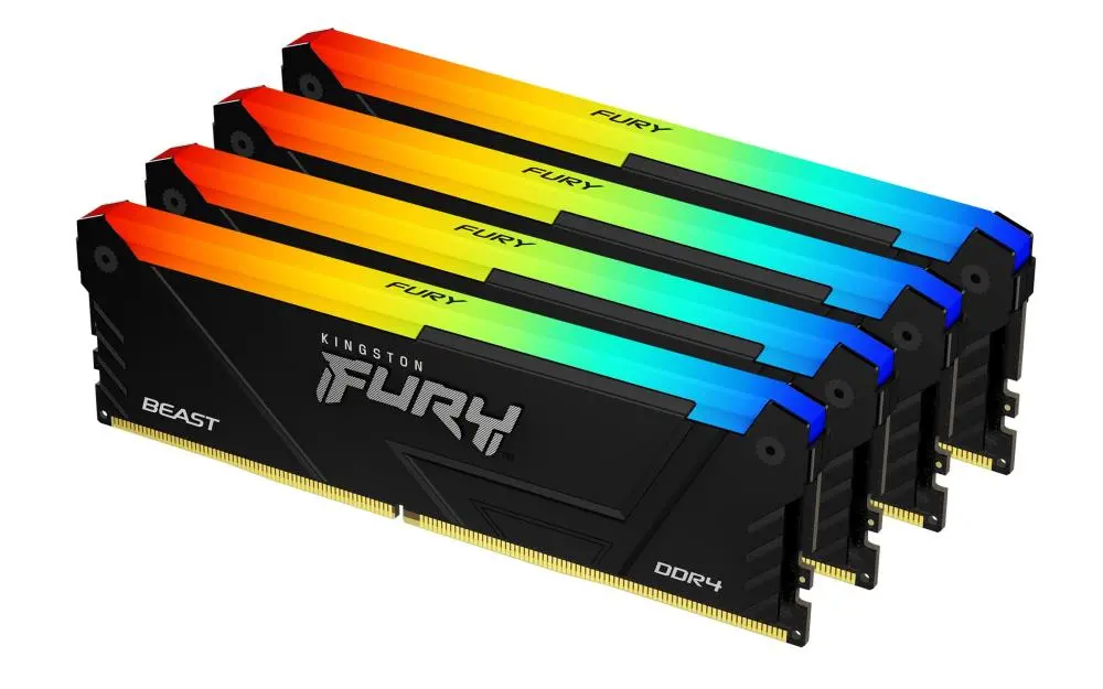 Kingston FURY Beast RGB DDR4 64GB (4x16GB) 3600 CL18 Czarny