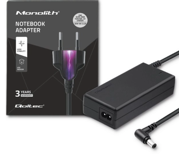 Qoltec AD41P 65W do Acer Asus Toshiba HP/Compaq IBM/Lenovo