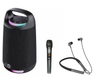 Manta SPK330B OTUS 120W Bluetooth Mikrofon Karaoke Czarny + Słuchawki MNH02