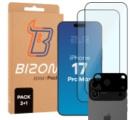 Bizon 2x Szkło + szybka na aparat Edge Pack do iPhone 17 Pro Max