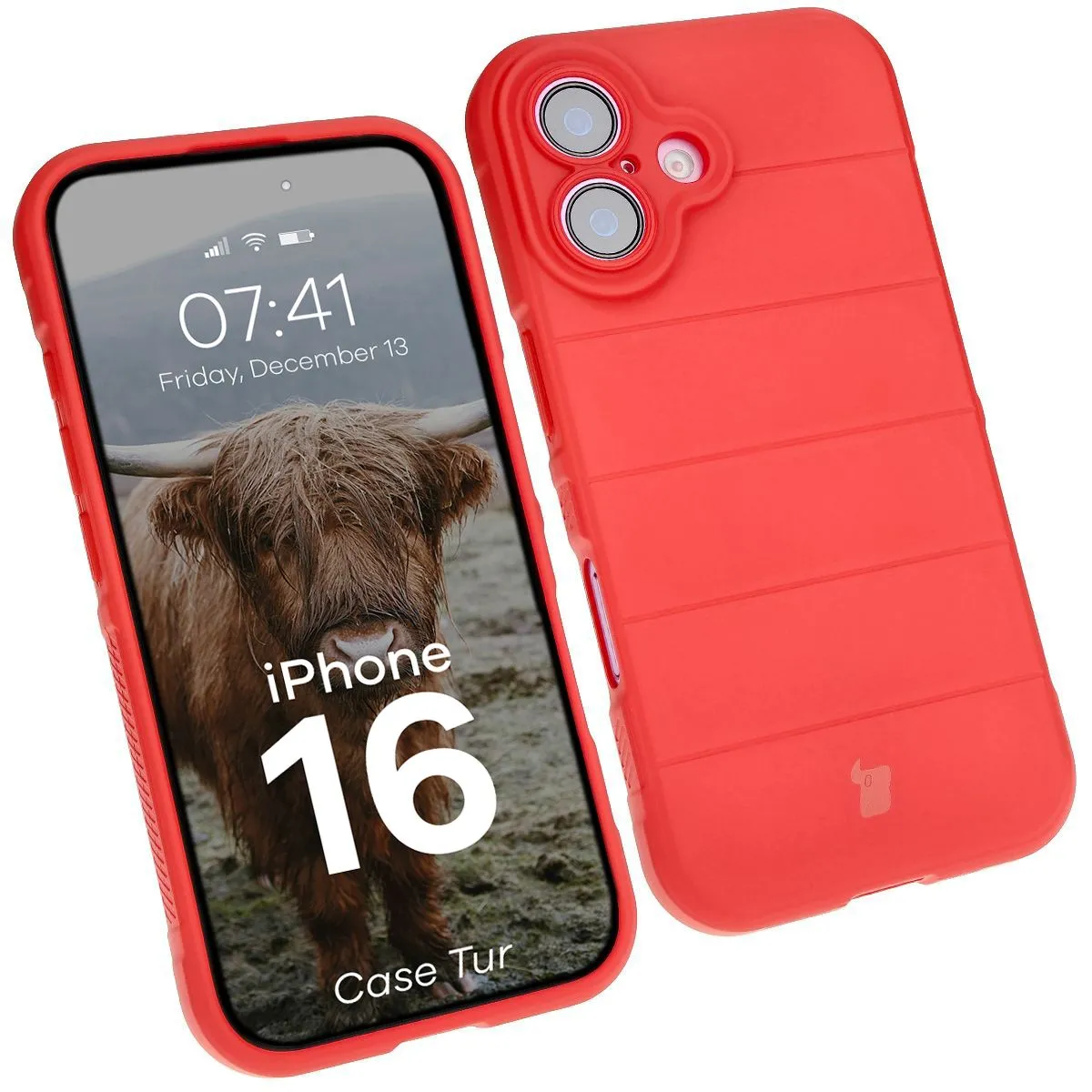 Bizon Tur do Apple iPhone 16 Czerwony
