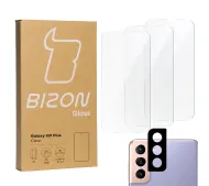 Bizon 3x Szkło hartowane + szybka na aparat Glass Clear Pack do Samsung Galaxy S21 Plus