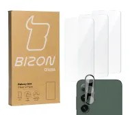 Bizon 3x Szkło hartowane + szybka na aparat Clear 2 Pack do Samsung Galaxy S24