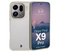Bizon Angelo do Oppo Find X9 Pro Półprzeźroczyste z beżową ramką