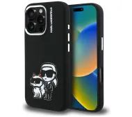 Karl Lagerfeld Silicone Karl&Choupette Sketch MagSafe do iPhone 16 Pro Czarny