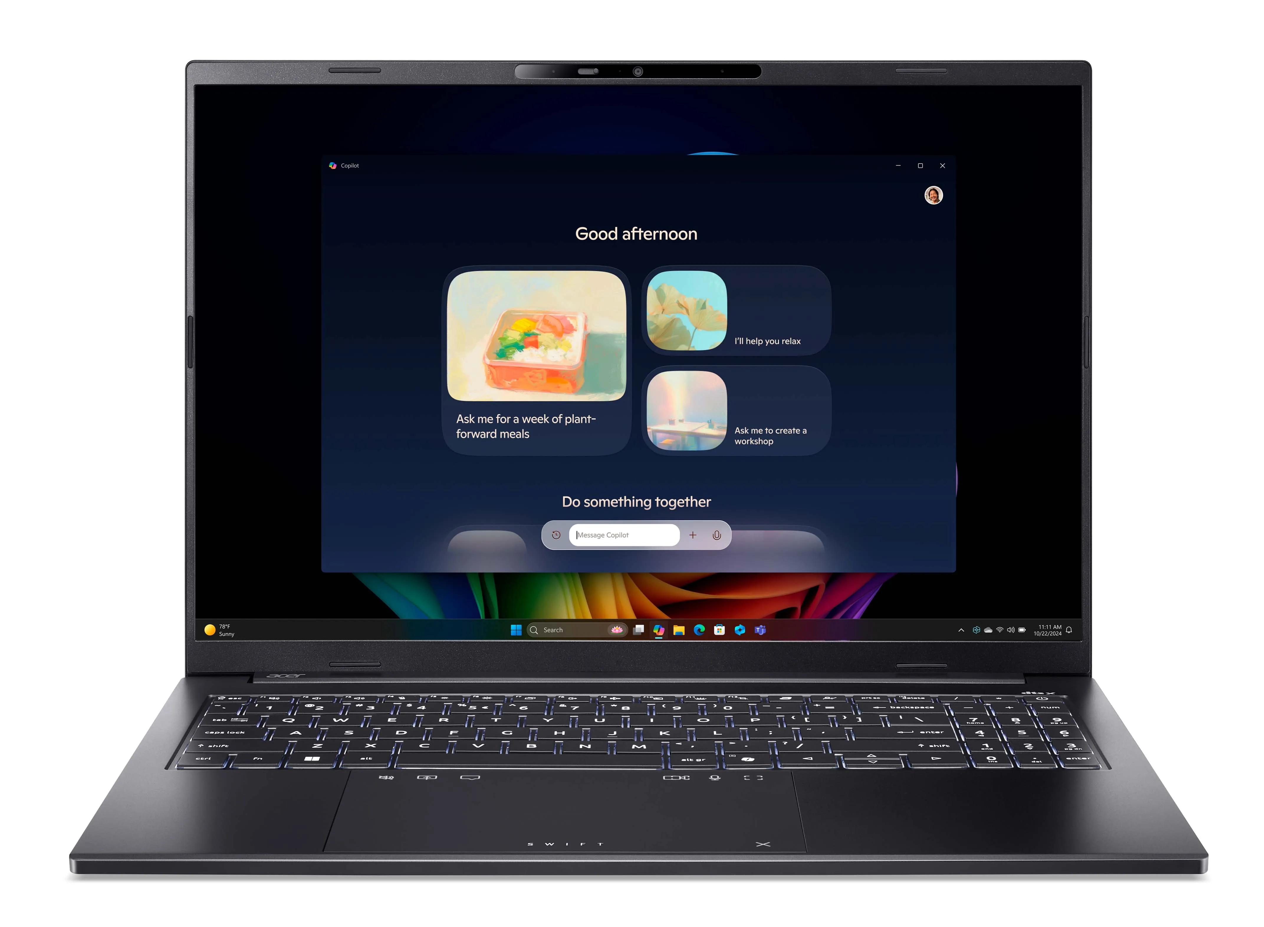Acer Swift Go 16 AI SFG16-74 OLED 16" Core Ultra 9 288V 32GB RAM 1TB Dysk SSD Win11 Czarny Funkcje AI