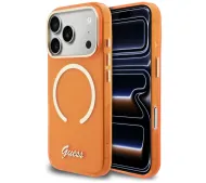 Guess IML Script Metal MagSafe do iPhone 17 Pro Pomarańczowy