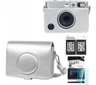 LoveInstant LI00454 etui+szkło+naklejki do Instax Mini Evo Srebrny
