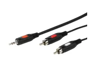 Vivanco VVAJACK2RCA50MMK jack 3,5 mm - 2x RCA 5m Czarny