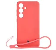 Bizon Silicone Sq do Galaxy S24 Różowo-Czerwony