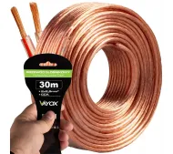 KABEL PRZEWÓD GŁOŚNIKOWY DWUŻYŁOWY PROFESJONALNY AUDIO HQ 2x2,5mm 30m VAYOX