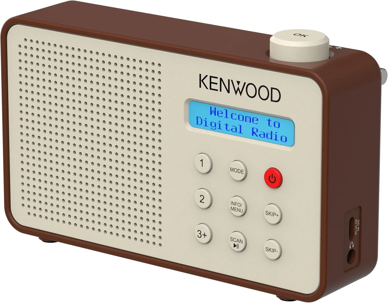 Kenwood CR-M25DAB-T Radio FM, DAB+ Bluetooth Brązowy