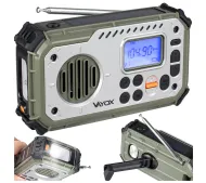 Vayox VA0440 Solarne Latarka Radio FM Bluetooth Zielony