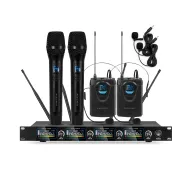 Musicmate Zestaw mikrofonowy MM-800 AirStage Dynamiczny Bezprzewodowy Czarny