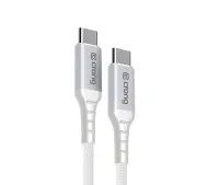 Crong Armor Link 10Gbps USB-C do USB-C 60W 1,5m Biały