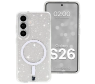 Bizon Case SparklO do Galaxy S26 Przezroczyste z Brokatem