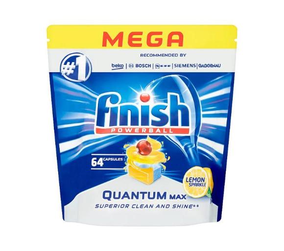 kapsułki do zmywania Finish Quantum Max Lemon (64 szt.)