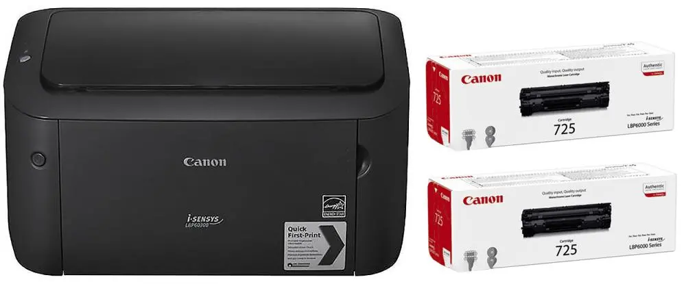 Canon i-SENSYS LBP6030B + 2 x CRG725 Czarny