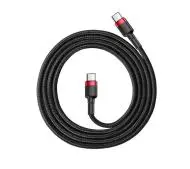 Baseus USB-C PD Cafule PD 2,0 QC 3,0 60W 2m Czarno-czerwony