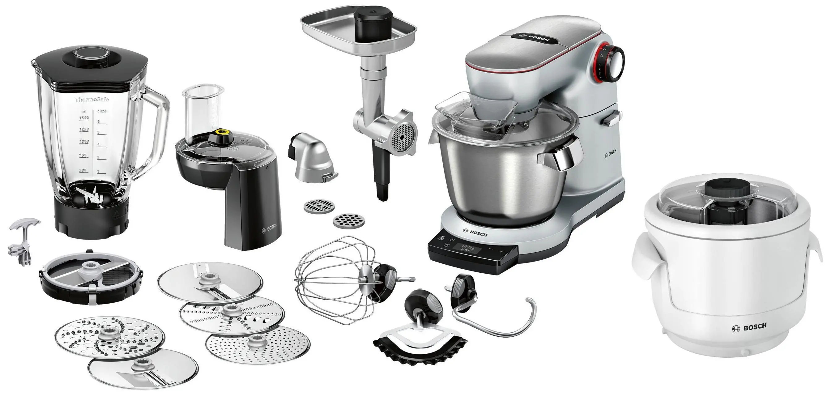 Bosch OptiMUM MUM9BX5S61 1600W Maszynka do mielenia Przystawka do lodów Rozdrabniacz Blender kielichowy