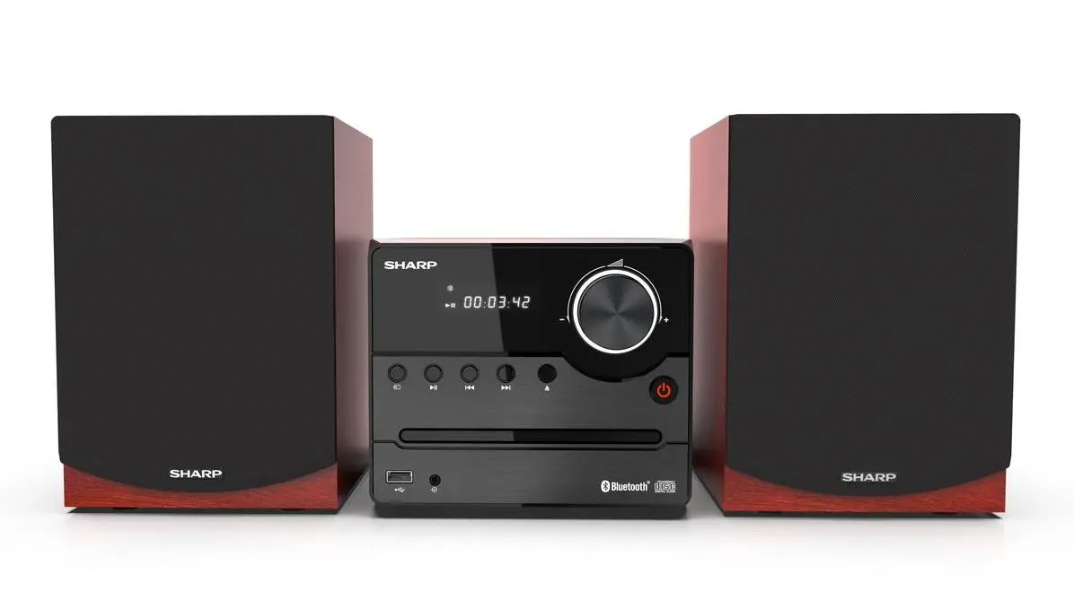 Sharp XL-B512 BR 15W Bluetooth Radio FM Czarno-brązowy miniaturka
