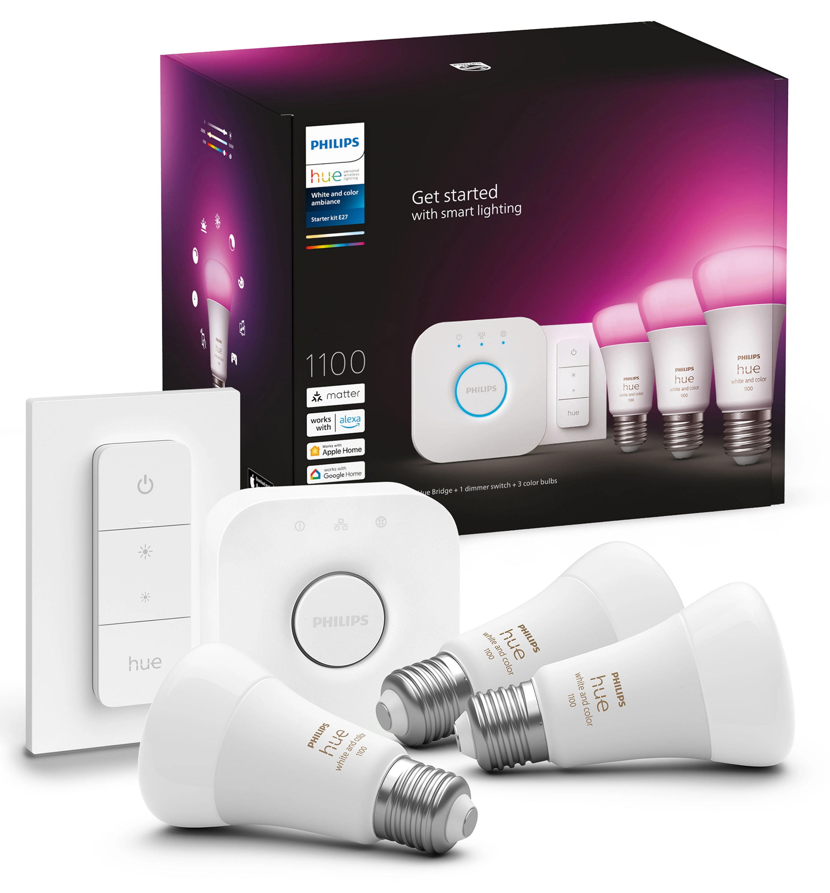 Philips Hue White and Colour Ambiance E27 3 szt. Zestaw startowy