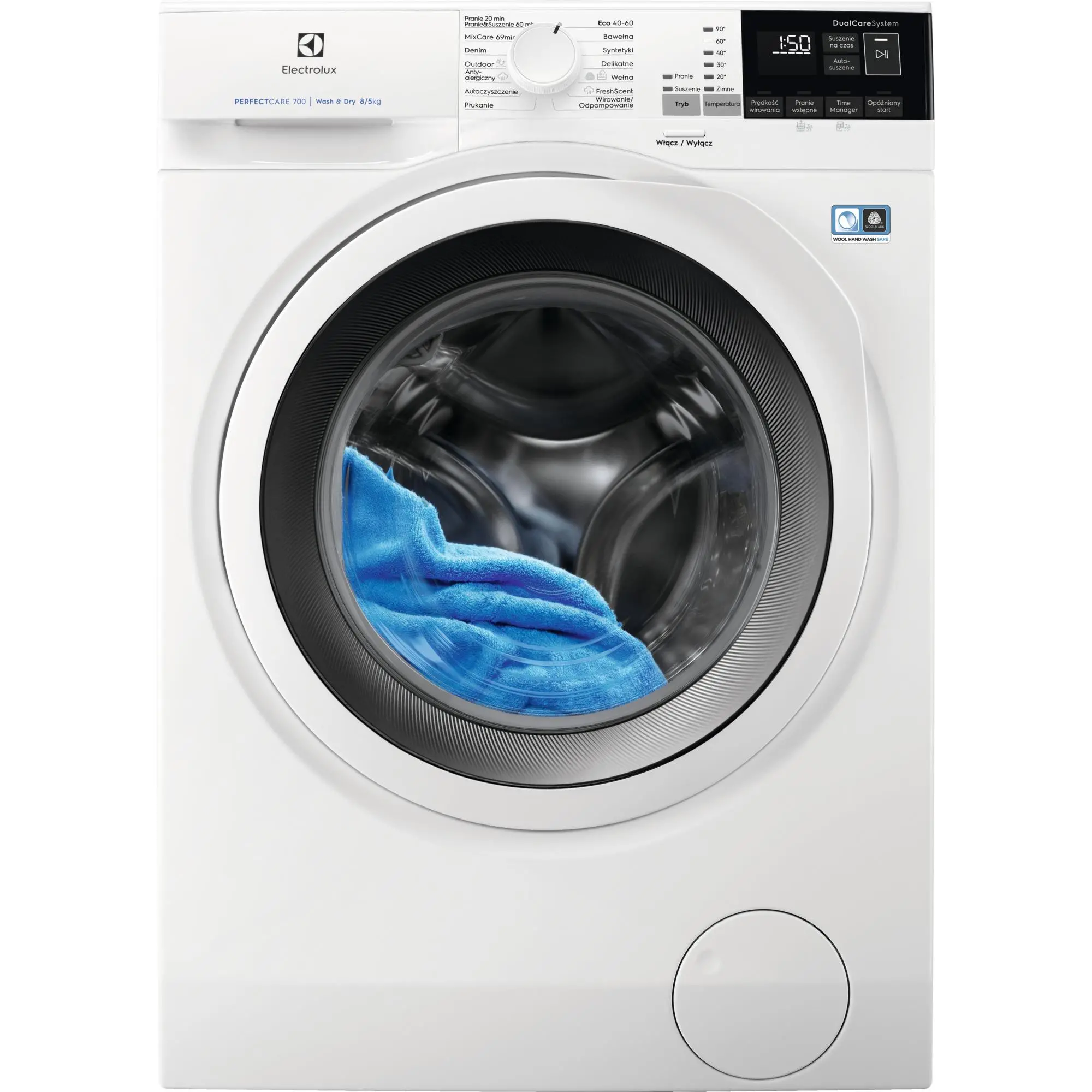 Electrolux 700 SteamCare EW7WO448WP 55,1cm 8kg/5kg