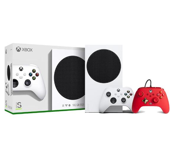 konsola Xbox Series S Xbox Series S + pad przewodowy PowerA Enhanced Red
