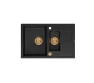 Quadron HB8224U7-C1 P2O Morgan 156 Granitowy Czarny mat/Miedziany