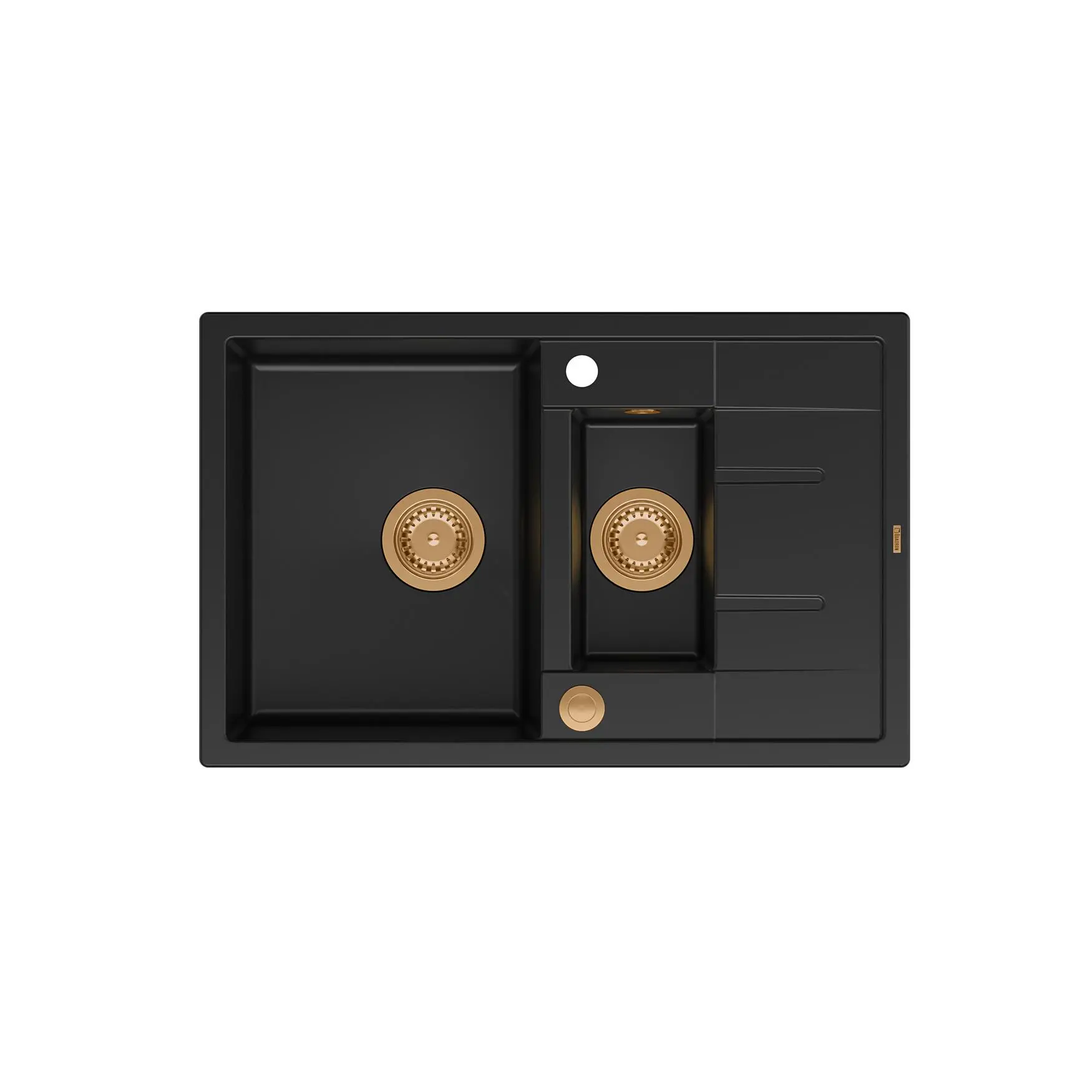 Quadron HB8224U7-C1 P2O Morgan 156 Granitowy Czarny mat/Miedziany