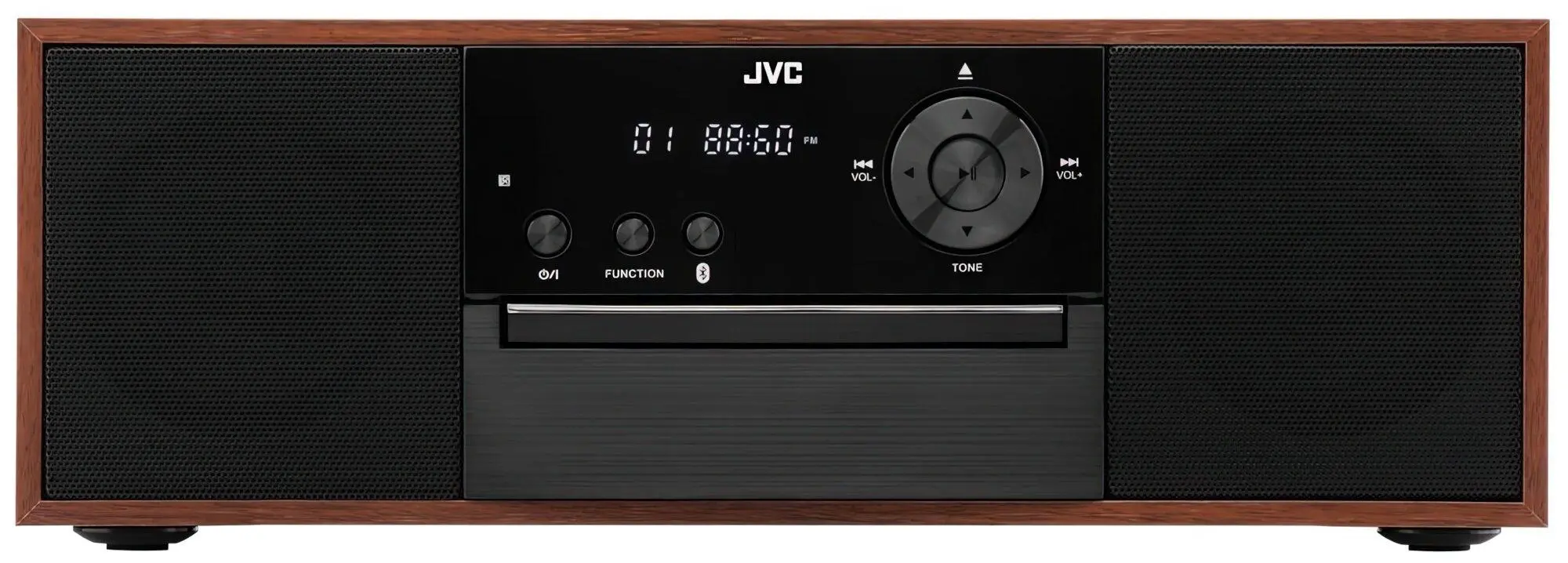 JVC RD-E761 16W Bluetooth Radio FM Czarno-brązowy