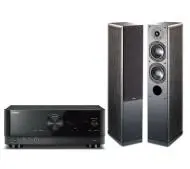 Yamaha MusicCast RX-V4A Czarny, Indiana Line Nota 550 X Czarny dąb