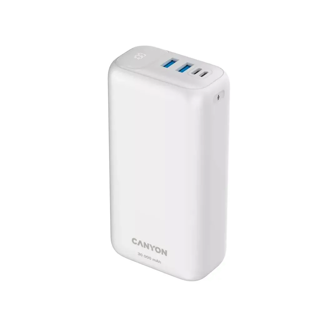 Canyon PB-301 Biały 30000mAh OC 3.0 PD 20W Biały