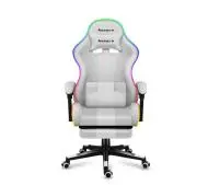 Huzaro Force 4.7 RGB White Mesh Gamingowy  do 140kg Tkanina Biały