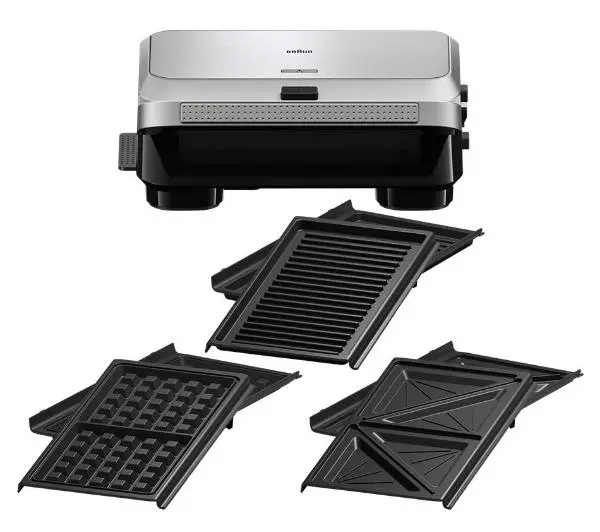 Braun SnackMaker 5 SM5038 3w1 Trójkąty Gofry Panini 800W