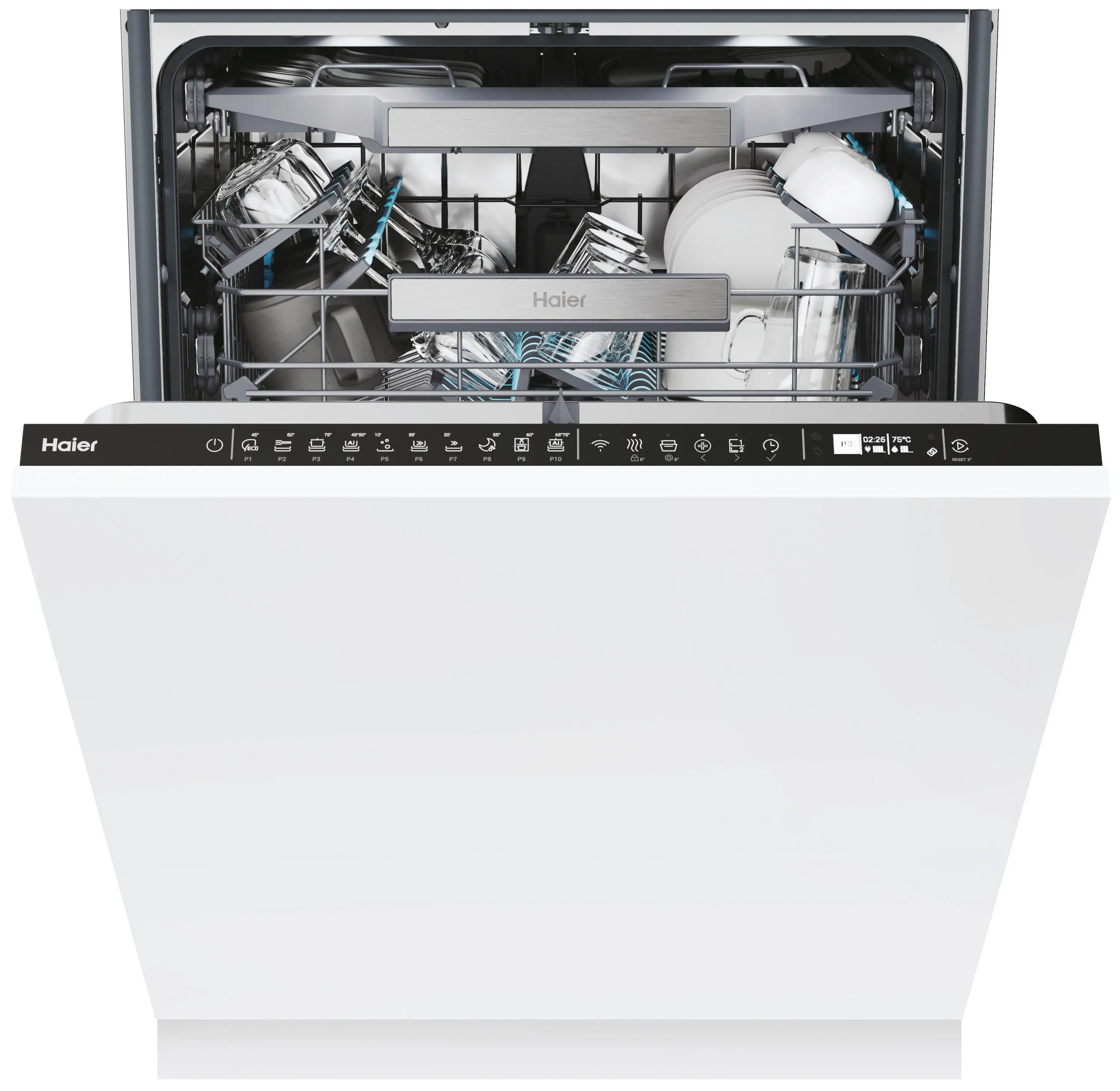 Haier I-Pro Shine Seria 4 XI 6B0M3PB 59,7cm Automatyczne otwieranie drzwi Szuflada na sztućce Zdalne sterowanie