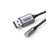 UGREEN CM477, USB do jack3,5mm Szary