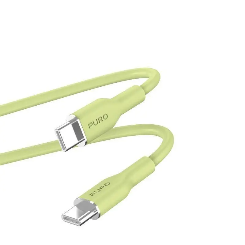 Puro ICON Soft PUUSBCUSBCICONLGRN USB-C do USB-C 1,5m Jasno-zielony