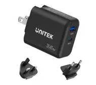 Unitek GaN Power Delivery 35W USB-C USB-A Czarny