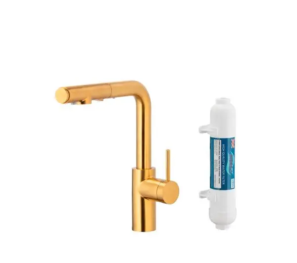 KFA Armatura Arura Duero Pure Basic Pull-Out 6623-112-31 Złoty Stal szlachetna