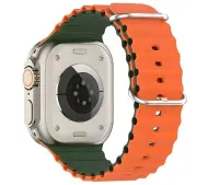 Beline Silicone Waves do  Apple Watch 42/44/45/49mm Pomarańczowo-zielony