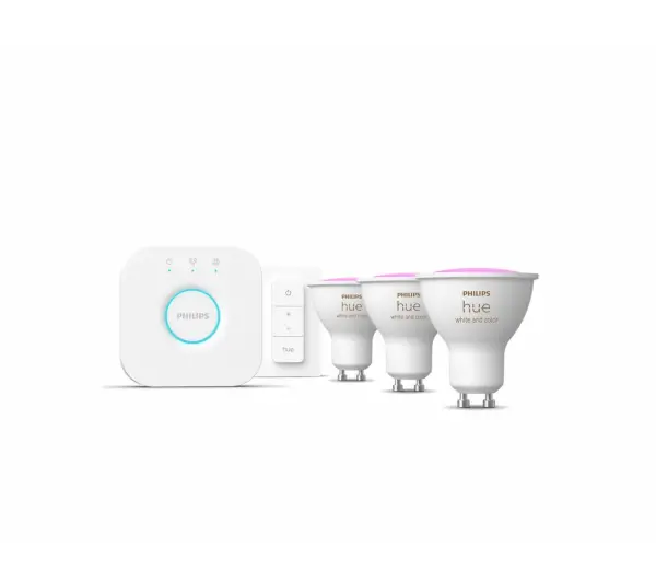 Philips Hue White and Colour Ambiance GU10 3szt. + Regulator przyciemniania Dimmer switch
