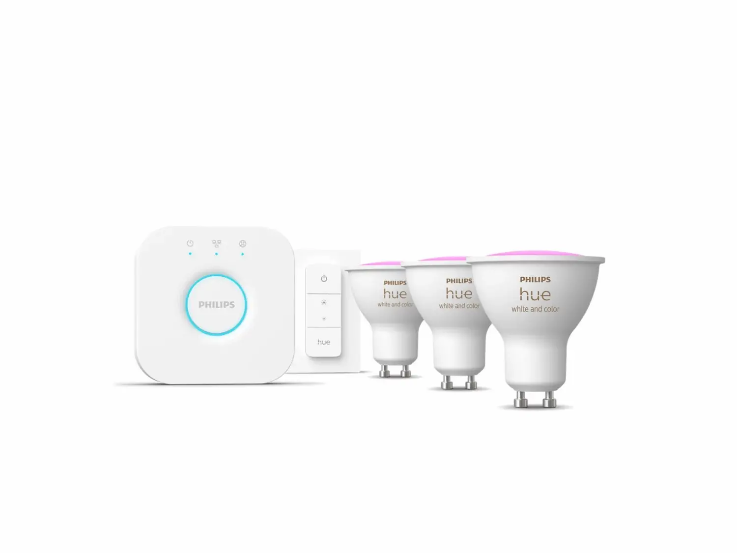 Philips Hue White and Colour Ambiance GU10 3szt. + Regulator przyciemniania Dimmer switch